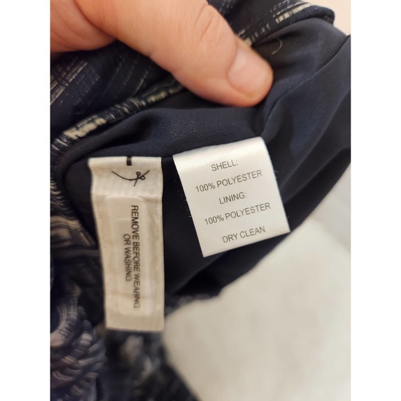 Ann Taylor Loft Women's Black Geometric Side Zip Knee Length Mini Skirt Size 8 - Picture 4 of 6